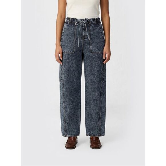 Alaia Jeans Woman Gnawed Blue